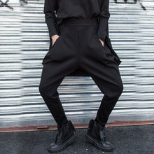 Load image into Gallery viewer, Solid Color Elastic Waist Casual Trousers
