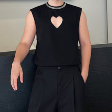 Load image into Gallery viewer, Heart Cutout Sleeveless T-shirt
