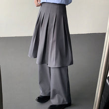 Load image into Gallery viewer, Layered Casual Wide-leg Pleated Skirt Pants
