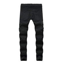 Load image into Gallery viewer, Street Multi-pocket Zipper Pleated Elastic Slim-fit Pants
