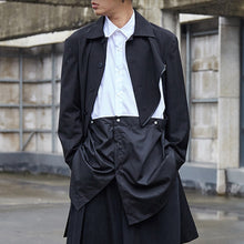 Load image into Gallery viewer, Mid-length Loose Blazer with Split Collar and Diagonal Zipper
