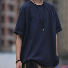 Load image into Gallery viewer, 320g Japanese style Solid Color Loose Casual T-shirt
