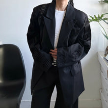 Load image into Gallery viewer, Heavy-duty Padded Shoulder Loose Wave Suit Jacket
