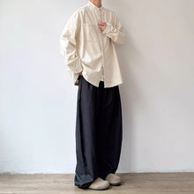 Load image into Gallery viewer, Stand Collar Solid Color Loose Casual Shirt
