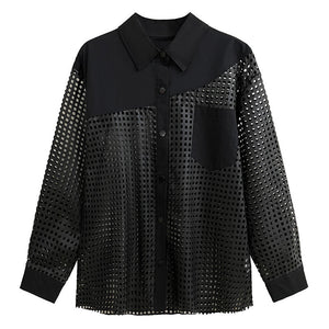 Retro Mesh Cardigan Casual Two-piece Set