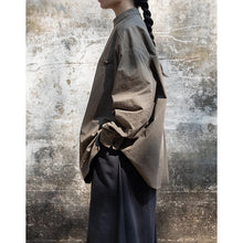 Load image into Gallery viewer, Vintage Stand Collar Loose Shirt
