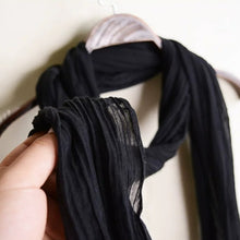 Load image into Gallery viewer, Lightweight Long Thin Cotton Linen Skinny Neck Scarf
