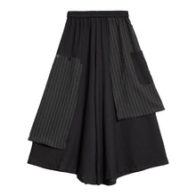 Load image into Gallery viewer, Women's Striped Spliced Elastic-waist faux Two-piece Culottes
