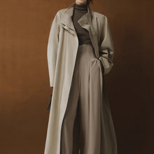 Load image into Gallery viewer, Simple Silhouette Stand Collar Tencel Drape Lace-up Jacket
