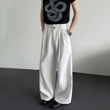 Load image into Gallery viewer, Wide-leg Jewel-embellished Draped Suit Trousers
