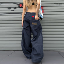Load image into Gallery viewer, American Retro Inverted Design Embroidered Scimitar Jeans
