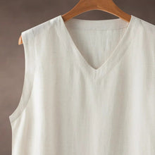 Load image into Gallery viewer, Loose Linen Sleeveless Vest
