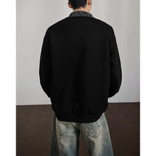 Load image into Gallery viewer, Retro Patchwork Faux Two-piece Sweatshirt
