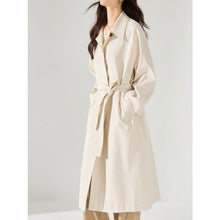 Load image into Gallery viewer, Breathable Long Lightweight Linen Rayon Draped Trench Coat

