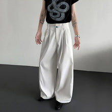 Load image into Gallery viewer, Wide-leg Jewel-embellished Draped Suit Trousers
