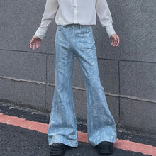 Load image into Gallery viewer, Sequined Distressed Washed Casual Flared Pants

