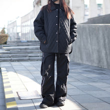 Load image into Gallery viewer, Retro Quilted Diamond Pattern Jacket
