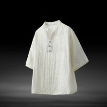 Load image into Gallery viewer, V-neck Linen Loose T-shirt
