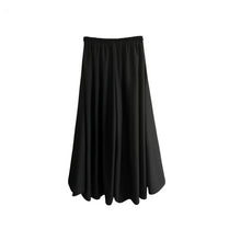 Load image into Gallery viewer, Women's Black High-Waisted Wide-Leg Skirt-Pants
