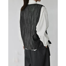 Load image into Gallery viewer, Women's Asymmetrical Diagonal Button Curved Hem Sleeveless Vest

