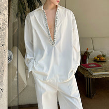 Load image into Gallery viewer, V-neck Sequined Silhouette Shirt
