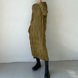 Round Neck A-line Loose Long Skirt