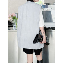 Load image into Gallery viewer, Womens Large Pocket Dropped Shoulder Sleeveless Blazer Vest
