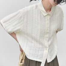 Load image into Gallery viewer, Women’s Textured Loose Casual T-shirt
