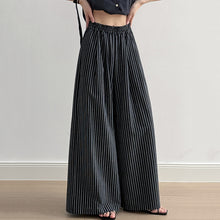 Load image into Gallery viewer, Striped Straight High Waist Loose Wide Leg Pants
