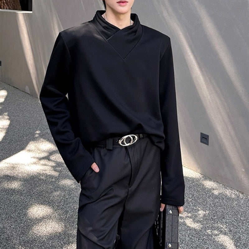 Padded Shoulder Collar Sweatshirt