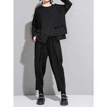 Load image into Gallery viewer, Women's Zipper Detail Paneled Loose Long Sleeve Top
