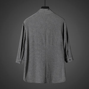 Vintage Ice Silk Loose Zen Clothes Half Sleeve T-shirt