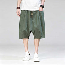 Load image into Gallery viewer, Linen Loose-fitting Low-rise Baggy Casual Shorts
