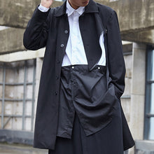 Load image into Gallery viewer, Mid-length Loose Blazer with Split Collar and Diagonal Zipper
