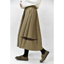 Load image into Gallery viewer, Color-blocked Wool Casual Tulip Skirt
