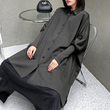 Load image into Gallery viewer, Asymmetric Loose Casual Drape Shirt
