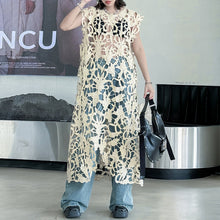 Load image into Gallery viewer, French Retro Hollow Lace Cover-up Dress
