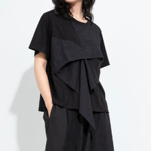 Load image into Gallery viewer, Women's Faux Two-piece Patchwork Loose T-shirt
