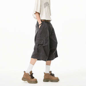 American Loose Straight Knee-length Casual Pants