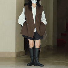 Load image into Gallery viewer, V-neck Oblique Button Loose Suit Vest
