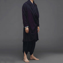Load image into Gallery viewer, Vintage Cotton and Linen Loose Meditation Cape Jacket Harem Pants Two-piece Set
