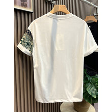 Load image into Gallery viewer, Patchwork Pattern Round Neck T-shirt
