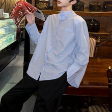 Load image into Gallery viewer, French Stand Collar Rose Shoulder Pad Shirt
