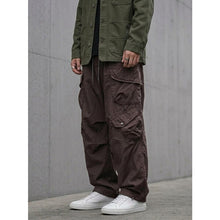 Load image into Gallery viewer, Japanese Loose Multi-pocket Straight-leg Cuffed Cargo Pants
