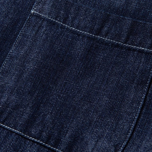 Denim Collarless Casual Loose Shirt