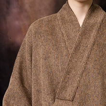 Load image into Gallery viewer, Loose Woolen Cross Front Hanfu Kimono Coat
