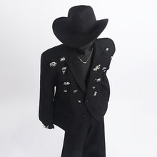 Load image into Gallery viewer, Rose Flower Loose Single-breasted Blazer
