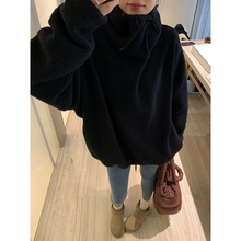 Load image into Gallery viewer, Turtleneck Lamb Wool Loose Pullover Sweatshirt
