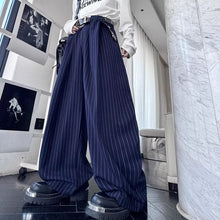 Load image into Gallery viewer, Vintage Striped Wide-Leg Scimitar Pants
