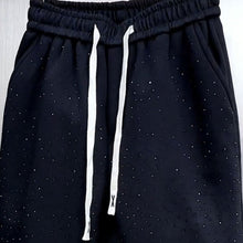 Load image into Gallery viewer, Starry Rhinestone Cuffed Sweatpants
